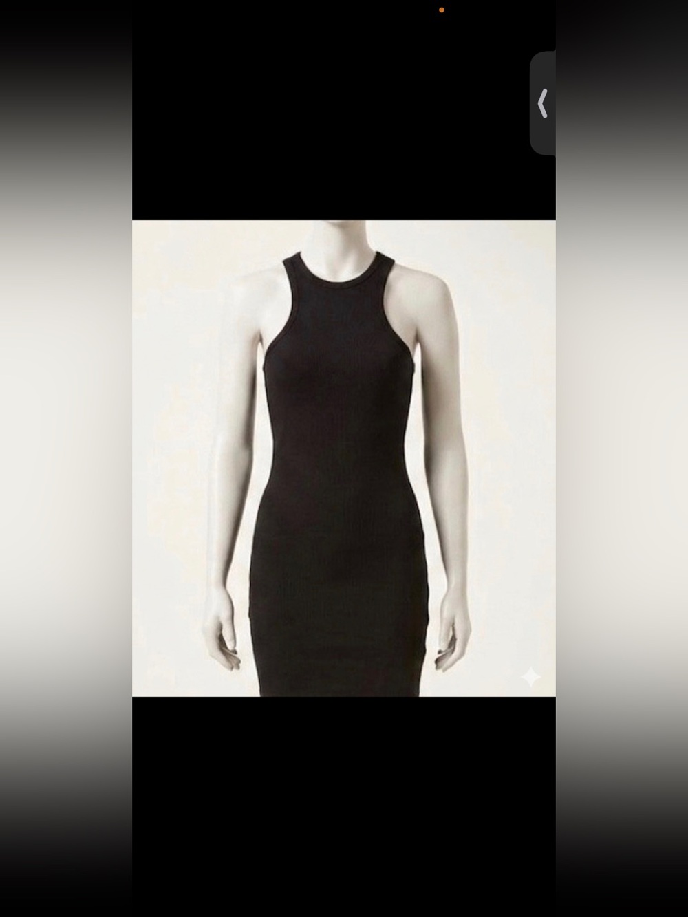 Kendall & Kylie Black Backless Razer Back Dress size small